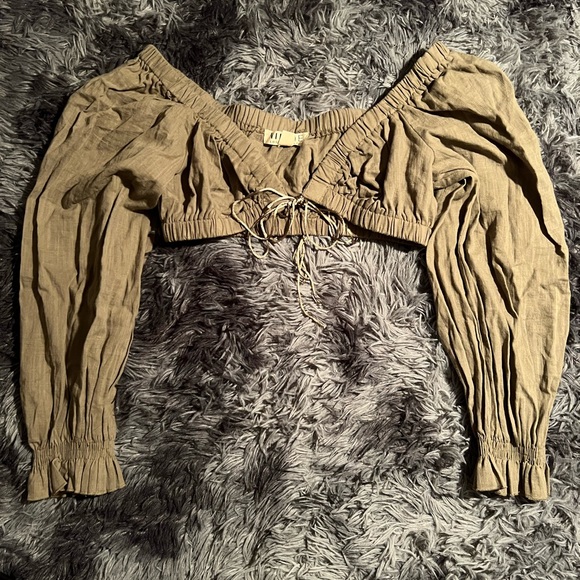 Nikxie Los Angeles Crop Top - Olive